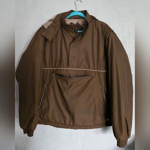 RIDING SPORT Women's  Brown Hooded Winter Waterproof Jacket Size L